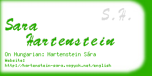 sara hartenstein business card