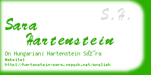 sara hartenstein business card